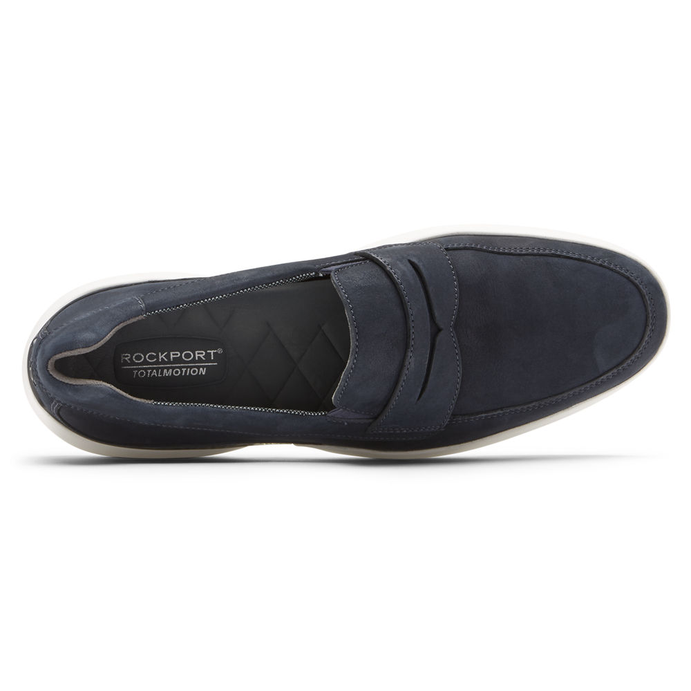 Rockport Loafers For Mens Blue - Total Motion Advance Penny - OJ2945801